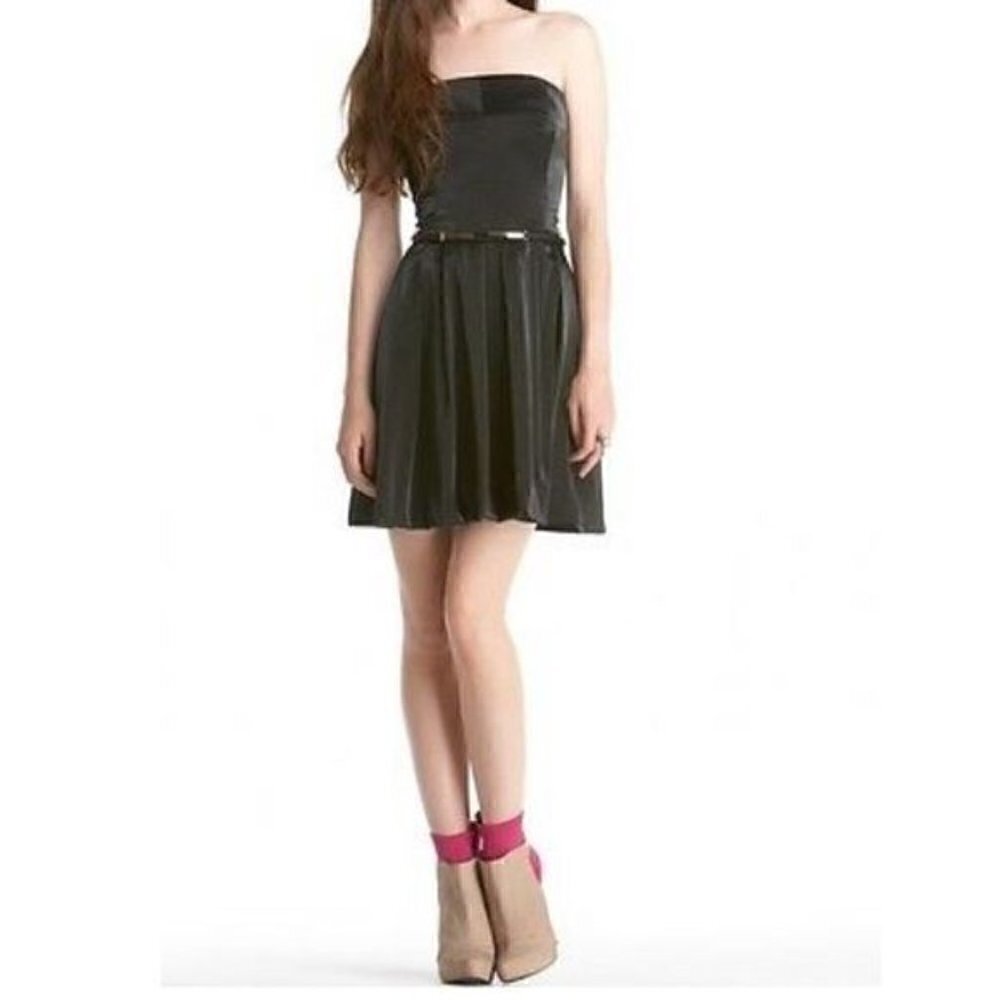 Rachel Rachel Roy RSVP Black Shimmer Strapless Party Dress 0
